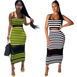 colorful striped maxi dress