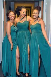 One Shoulder A-Line Bridesmaids Dresses Sexy Split Custom Online Robe De Honour Of Maid Spring Vestidos De Bridesmaid Gowns Long Maxi Dress