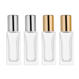 6ml Cube Square Gold Glass Essential Oil Perfume Roller Bottle, Essential Oil Roller, Perfume Bottle, Glass Roll on Bottle