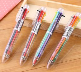 6 Colours Ballpoint Pen Ball Pens for Kids Gift Pens for Children Office School Supplies