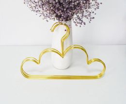 Gold Cloud Hanger Children Baby Clothes Rack Metal Hanging Clothes Hanger for Kids Closet Organisation SN119