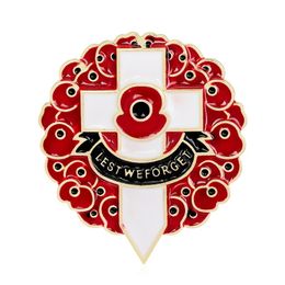 Festive & Party Supplies Gold Plated Red Color Enamelled UK Fashion Poppy Brooch The British Remembrance Days Souvenir