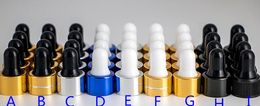 8 Colours Caps 1ml 2ml 3ml 5ml Perfume Essential Oil Bottles Mini Amber Glass Dropper Bottle Jars Vials With Pipette For Cosmetic Packing