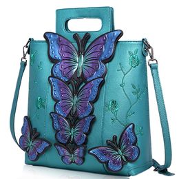 Pink sugao designer handbag women shoulder bag 2020 new style purses large capacity bag Ethnic butterfly embroidered handbag