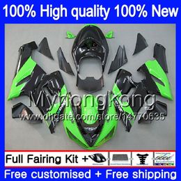 Body For KAWASAKI ZX-600 ZX 6R 600CC 6 R ZX636 2005 2006 210MY.20 Green blk ZX-636 600 CC ZX6R 05 06 ZX600 ZX 636 ZX-6R 05 06 Fairing