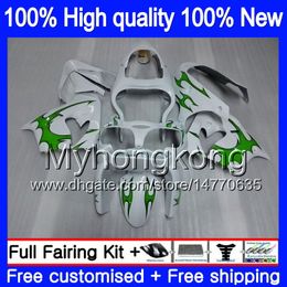 Body For KAWASAKI ZX900 ZX9 R ZX 9R 1998 1999 2000 2001 220MY.63 900CC ZX 9 R 900 ZX-9R 98-99 ZX9R 98 99 00 01 Green white ABS Fairing