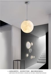 3d printed bedroom moon chandelier Nordic simple creative children room lamp dining room corridor balcony ball lamp