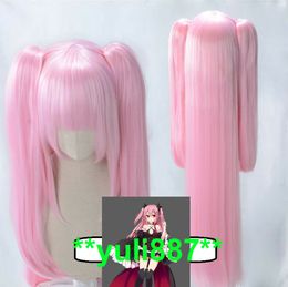 Halloween Wig Cosplay Seraph of the end Krul Tepes pink clip style fashion Hair