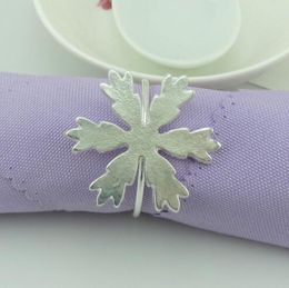 silver snowflake napkin rings Australia - New Christmas snowflakes silver gold Napkin Rings for wedding dinner,showers,holidays,Table Decoration Accessories