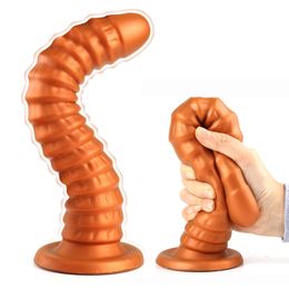 40cm Long Dildo Anal Sex-toys Masturbator For Woman Liquid Silicone Dildos Suction Cup Butt Plug Anus Sex Toys Vagina Stimulator Y200421