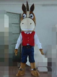 2019 High quality hot Design Cool Horse Mascot Costume Fancy Dress Hot Sale Party costume Free Ship