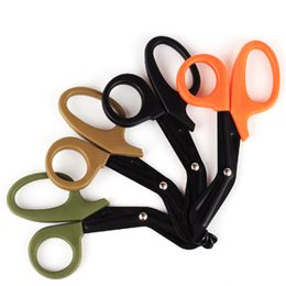 New mini Outdoor rules EMT with fine teeth survival aid scissors medical first aid canvas scissors field survival equipment