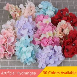 50 Pcs/lot 15cm Large Hydrangea Silk Flowers Heads for Wedding Party Home Decoration DIY Baby Wreath Bride Garland Fake Flowers