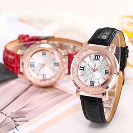 watch Festival Memorial Day gift women Shiny Crystal wristwatch Sand bottle fashion quartz diamond Leather watches