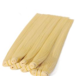 Human Hair Colour 613 Silky Straight Hair Weft Blonde Bundles 4pcs Colour Malaysian Virgin Hair Extensions