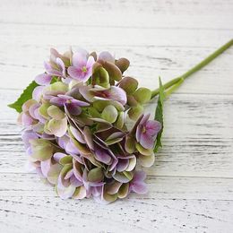 Slap-up Artificial flowers 3D diamond hydrangea Silk Flower Real Touch Fake Flower For DIY Home Wedding Decoration
