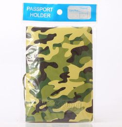100pcs Camouflage Passport Wallets Card Holders holder Cover Case Protector PU Leather Travel purse wallet bag