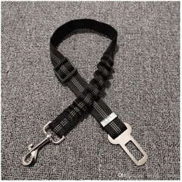 Pet Dog Safety Vehicle Car Seat Belt Elastic Reflective Dog Seatbelt Harness Lead Leash Clip Levert QD