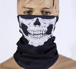 Halloween Cosplay Bicycle Ski Skull Half Face Mask Ghost Scarf Bandana Neck Warmer Party headband Magic Turban balaclava Free DHL SN4217