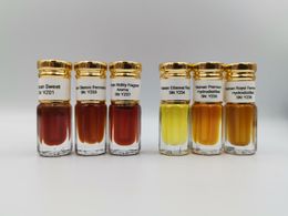 -6 tipos de Kit pura original de la muestra Hainan Oud aceite (2,5 gramos de cada tipo)