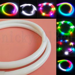 2M 5V WS2812B IC 3535 RGB LED Pixel Neon Sign Tube Flexible Strip Light 120LEDs IP67 Waterproof 360 Round Dream Magic Chaning Addressable Individual