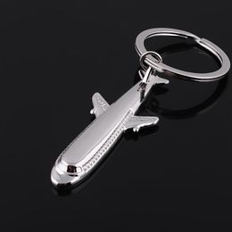 Handmade Airbus Aeroplane Keychains Passenger plane Pendant Travel Keyring Friendship Best Friend Jewellery