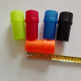 Bottle Grinder Water Tight Air Tight Medical Grade Plastic Smell Proof Hand Tobacco Herb plastic case 3 layer Grinders 5 colors