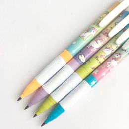 Cute Unicorn Automatic Mechanical Pencil Students 2.0mm Pencil With Pencil Sharpener School Supply Cartoon Unicorn Pencils 1070