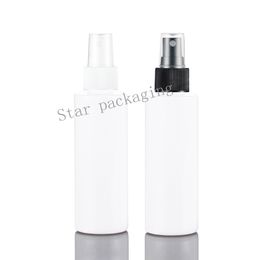 50pcs 120ml white spray bottle with white black nozzle top cap,mist sprayer bottle empty 120cc packaging cosmetics makeup bottle