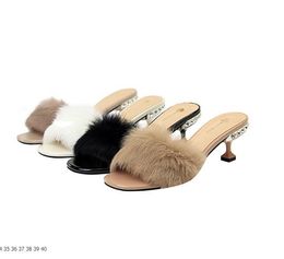 2020 new online sensation Maomao slipper girl Fashion Luxury wedding shoes women shoes sandals winter (6 cm)