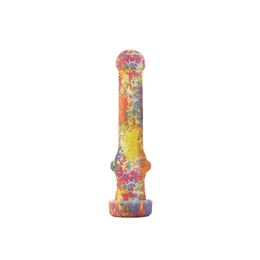 Cool Printed silicone nectar collector oil rig silicone nector collector kit oil rig glass bong hookah hose silicone hookah water hand pipe
