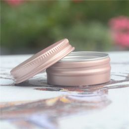 10g 15g Empty Refillable Aluminium Jars Packaging Rose gold Pink Metal Tin Batom Cream Lotion Cosmetic Containers