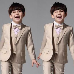 New Arrival Boys Formal Wear 3 Pieces Peaked Lapel Kids Wedding Wear Custom Made Children Clothing