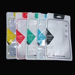 Colourful 12x21cm(4.72"x8.27") Phone Case Zipper Lock Packaging Bag With Hang Hole for Mobile Phone Case Storage 5 Styles Available