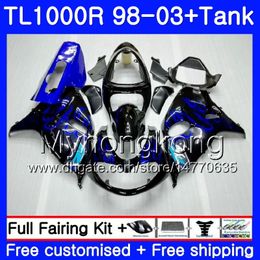 +Tank For SUZUKI SRAD TL 1000 R TL1000R 98 99 00 01 02 03 304HM.9 Blue flames hot TL1000 R TL 1000R 1998 1999 2000 2001 2002 2003 Fairings