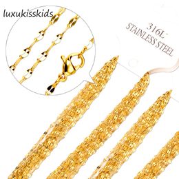 LUXUKISSKIDS New 316L Stainless Steel chain fashion necklace maxi collar bib Necklaces choker Necklaces Chains for men/women