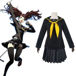 Game Persona 4 Cosplay Costumes Kujikawa Rise Cosplay Costume School Uniform Women Girls Skirt Clothing