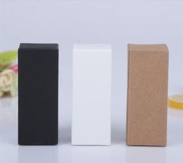 2.8x2.8x7cm Kraft Paper Cardboard Box Lipstick Cosmetic Perfume Bottle Essential Oil Packaging Box Black White DHL Fedex Fast Shipping#7218