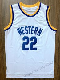 Butch McRae Western University Stitched White Basketball Jersey Blue Chips Movie #22 Size S-XXXL Sport Top Quality