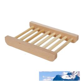 Creative Natural Wood Soap Dish Plate Tray Holder Box Case Shower Hand washing DHl Free Shipping ELSD001