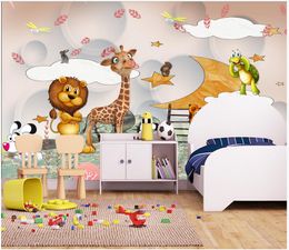 High Quality Custom photo wallpaper 3d mural wall paper Animal park cartoon story 3d cartoon kids room mural wall papers home decoration