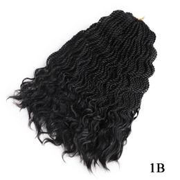 Pre twisted wave hair crochet Curly Senegalese Twists half curl Crochet Braids 16inch Synthetic Crochet Hair Extensions Braid 35strands