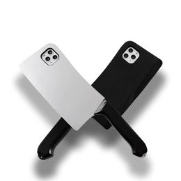 Funny Kitchen cartoon knife Phone Case For 11 Pro XR X XS Max 7 8 Plus 2020 Luxury Creativity 3D Silicone Soft Cover