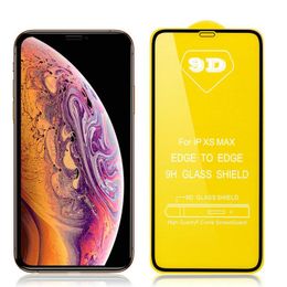 9D Full Cover Glue Tempered Glass Phone Screen Protector For iPhone 11 XR X XS MAX 8 7 6 FOR NEW IPHONE SE 2020 Samsung Huawei Xiaomi