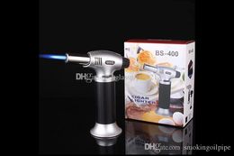 Wholesale Butane gas Torch Windproof Jet Flame Straight Lighter metal cigarette cigar torch Smoking Tools dhl free