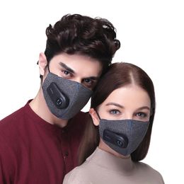 Outdoor Cycling Washable Mouth Face Mask PM2.5 Philtre With Electric Purifier Unisex Hiking Running