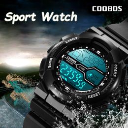Men's Sports Digital Watch Military Mens Student Kids Watches LED Luminous WristWatch Male Casual Rubber Clock reloj hombre