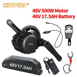 Bafang 48V 500W Mid Drive Motor with Ebike Battery 17.5AH Electric Bike Kit Optional Display