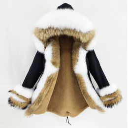 Waterproof Long Parka Winter Jacket Women Real Fur Coat Natural Fur Raccoon Collar Thick Warm Streetwear Detachable New