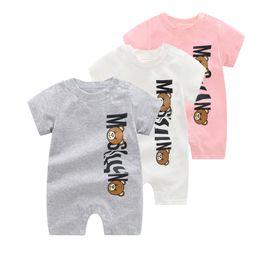 Designer infantili vestiti vestiti per salto neonato in pigiama in cotone a maniche lunghe 0-24 mesi Rompers Designers A1
